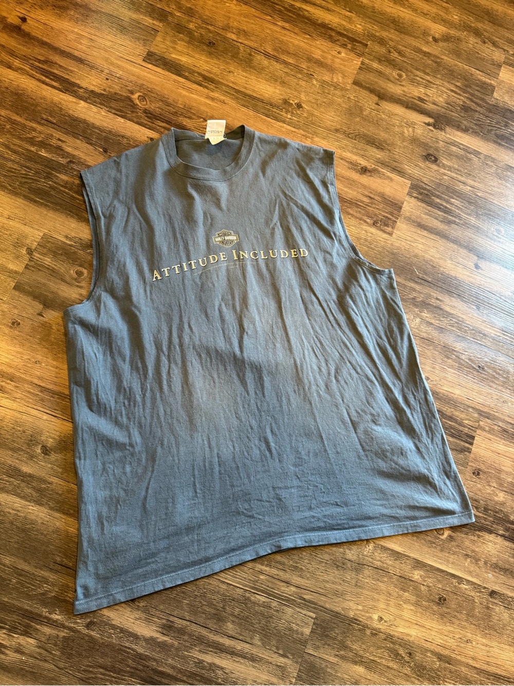 Vintage Harley Davidson Motorcycles Dale’s Mount Vernon, IL Sleeveless Blue 3XL